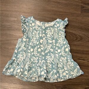 Haute Hippie Kids - Floral Ruffle Sleeve Top - Size 5